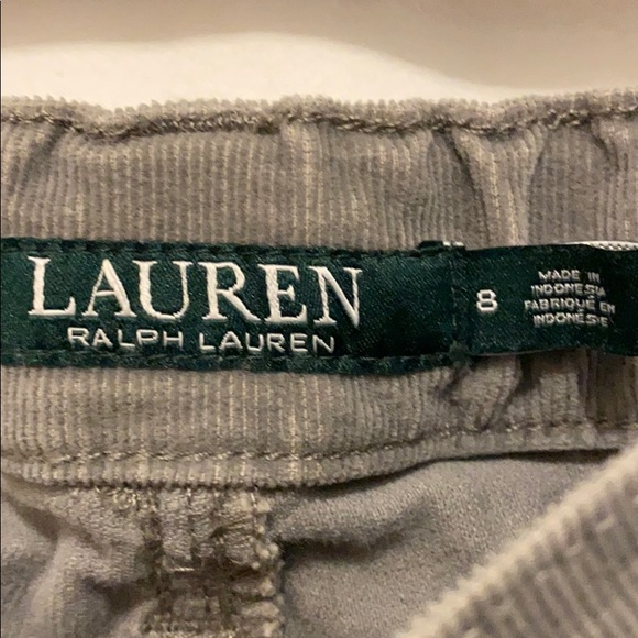 Lauren Grey/Green corduroy pants thin line size 8 - Picture 4 of 8